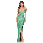 Summer Women's Clothing Split Backless Hollow Dress