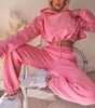 Two-Piece Tracksuit with Hoodie - Women's Casual Fitness Sportswear
