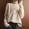 Women's Turtleneck Textured Rhombus Sweater