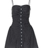 Summer New Polka Dot Print Tube Top Off-neck Strap Backless Dress