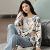 Pajamas Set Women Cute Cartoon Print Sleepwear 2 Piece Lounge Sets