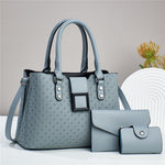 Three-Piece Textured Women's Crossbody Bag Set