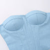 Y2K Back-Tie Denim Corset Top