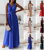 Women's Clothing Solid Color And V-neck Formal Dress