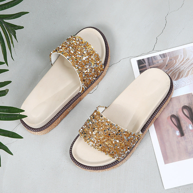 Rhinestone slippers