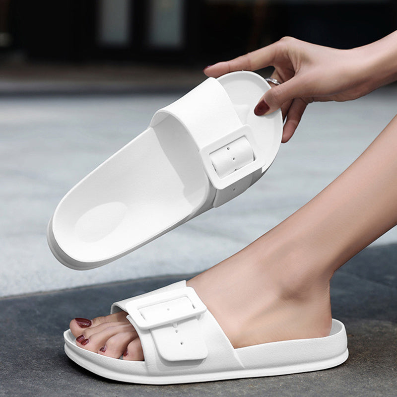 Non-Slip Buckle Slippers