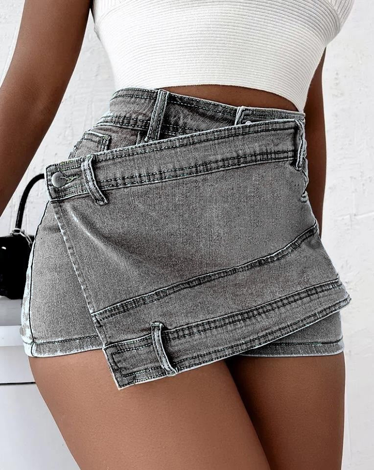 y2k street vintage denim shorts