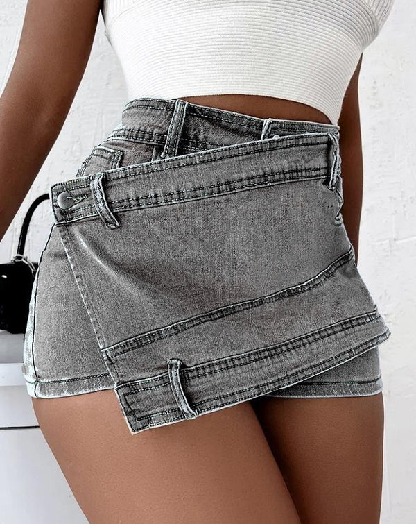 y2k street vintage denim shorts