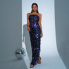 Wrapped Chest Sheath Sequined Evening Dress