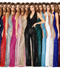 Summer Women's Sleeveless Halter Sequined Jumpsuit