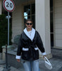 Korean Style Leather & Fur Splicing Coat