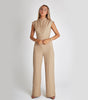 Elegant Sleeveless V-Neck Wide-Leg Jumpsuit