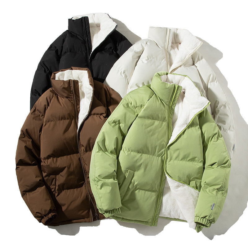 Couples Winter Plush Coat – Thick Warm Jacket with Pockets for Men & Women