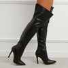 Women's Pointed Toe Stiletto Heel Over-the-knee Back Zipper Boots