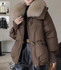Women's Short Fur Collar Padded Winter Jacket