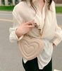 Heart-Shaped PU Leather Crossbody Bag