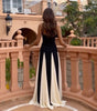 Modisches Sling-Kleid mit Farbkontrasten für Damen