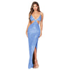 Summer Women's Clothing Split Backless Hollow Dress
