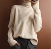 Women's Turtleneck Textured Rhombus Sweater