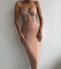 Strapless Sexy Party Elegant Bandage Dress Nail Drill