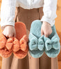 Bowknot Plush Slippers Plush Cotton Slippers