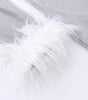 Fashionable Slim-fit Shiny Mesh Fur Cuff Pleated Dress