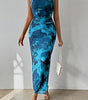 Women's Clothing Slit Hemline At Hem Sleeveless Printed Dress