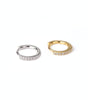Mini Thin Copper Inlaid Zircon Simple Earrings