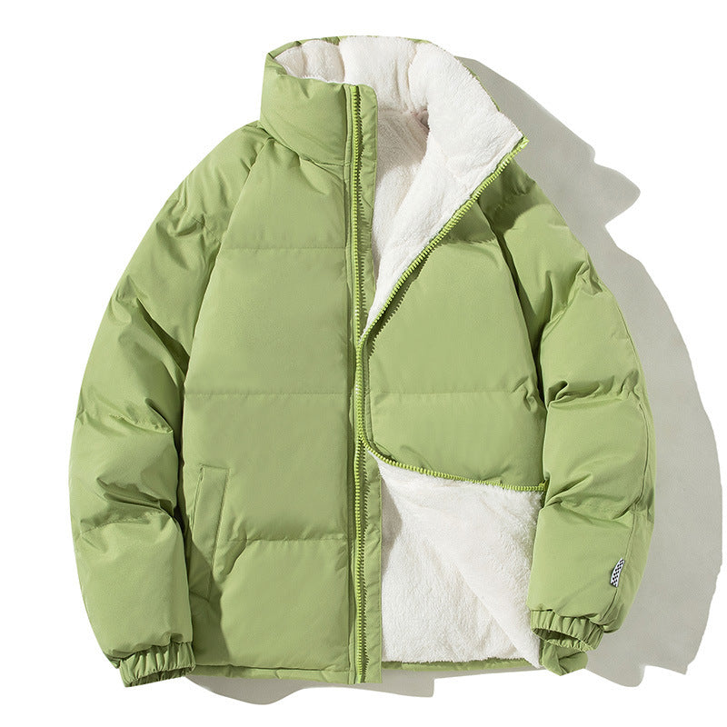 Couples Winter Plush Coat – Thick Warm Jacket with Pockets for Men & Women