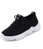 Thick-soled white shoes female flying woven old shoes sports shoes women