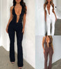 Women's Lace Lash Rope Lace Up Slim Fit Halter Jumpsuit