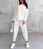 Women's Round Neck Loose And Irregular Long-sleeve Sweater Set