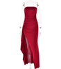 Strapless Pleated Maxi Dress - Summer Bridesmaid