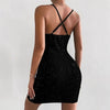 Women's V-neck Slim Cross Shoulder Strap Dress