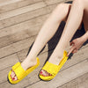 Solid Buckle Home Slippers Summer Non-slip Floor Bathroom Slipper Women Garden House Shoes