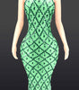 Plus Size Silver Rhinestone Evening Gown