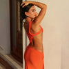 Solid Color Irregular Side Streamers Wear Pleated Dress