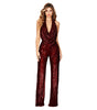 Summer Women's Sleeveless Halter Sequined Jumpsuit