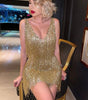 Tassel  Elegant Deep V Camisole Gown Dress For Women