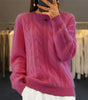 Fashion Retro Cable-knit Pullover Sweater Women