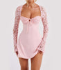 Sexy Y2K Corset Lace Dress - Long Sleeve, Backless Lace-Up