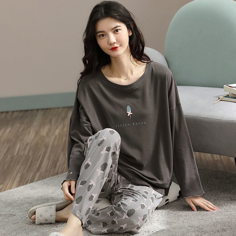 Pajamas Set Women Cute Cartoon Print Sleepwear 2 Piece Lounge Sets