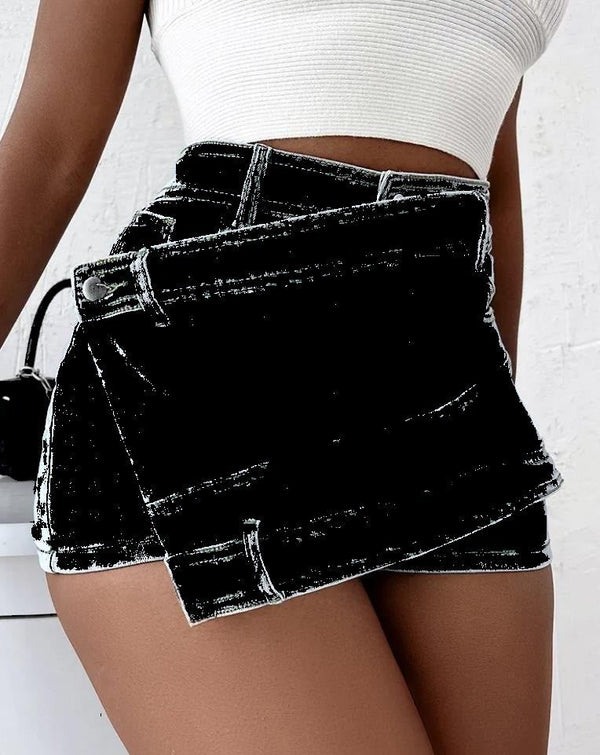 y2k street vintage denim shorts