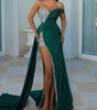 Elegant Heavy Work Gilding Split Expansion Skirt Ball Evening Dress