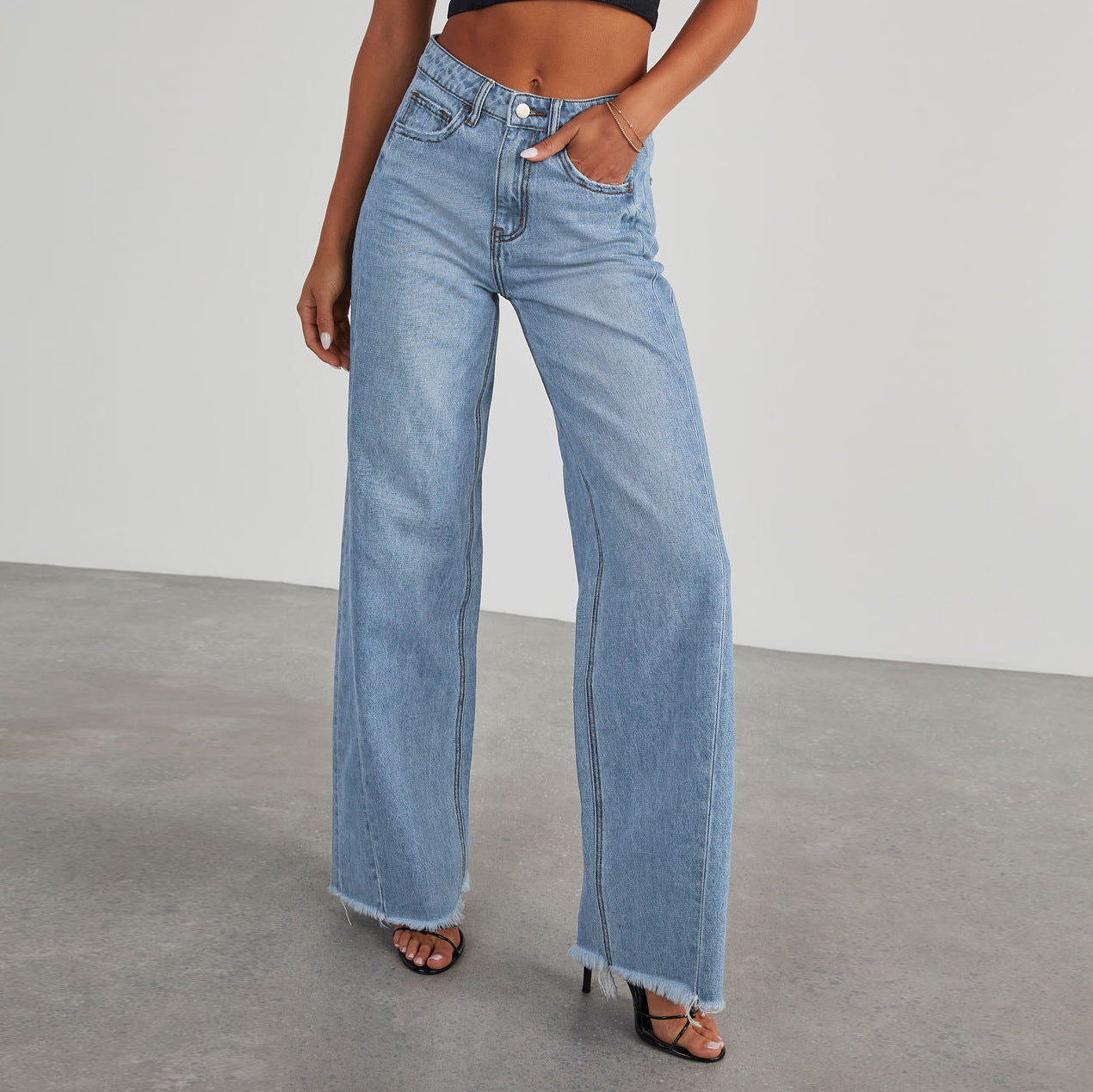 Modische Jeans mit hoher Taille