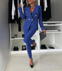 New European And American Women's Clothing Pure Color All-matching Casual Suit