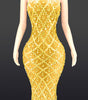 Plus Size Silver Rhinestone Evening Gown
