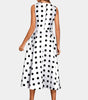 Women's Sleeveless Polka Dot Dots Dress