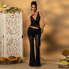 Women's Slim Fit V-neck Sling Vest Sheath Suit