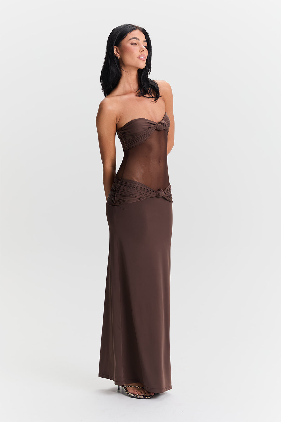 Amaya | Women’s Sheer Strapless Maxi Dress